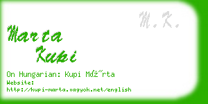 marta kupi business card